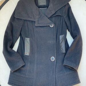 Mackage Black Wool Coat for Women.